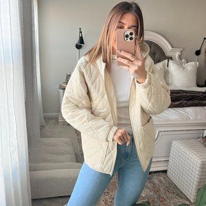 QUILTED JACKET W. HOOD